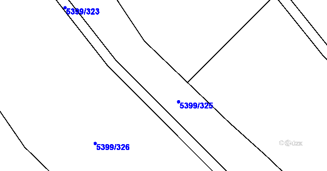 Parcela st. 5399/322 v KÚ Dambořice, Katastrální mapa