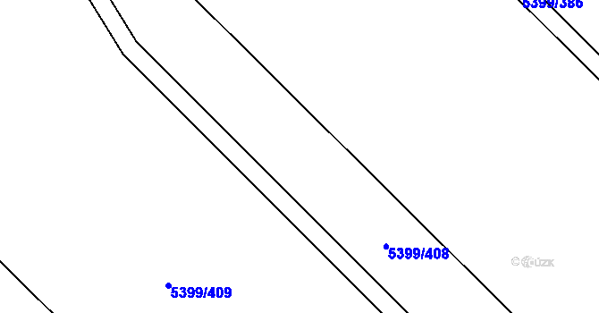 Parcela st. 5399/406 v KÚ Dambořice, Katastrální mapa