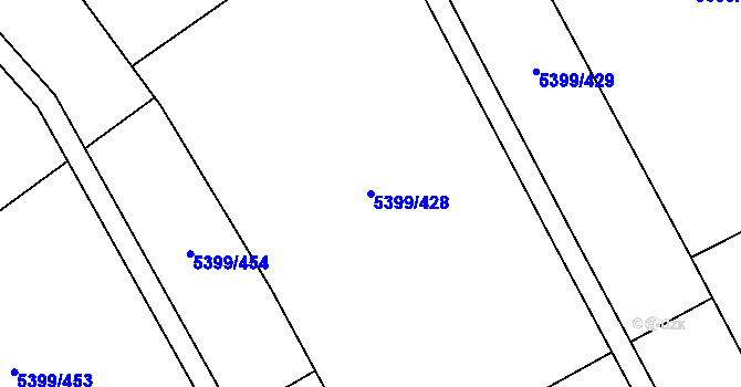 Parcela st. 5399/428 v KÚ Dambořice, Katastrální mapa