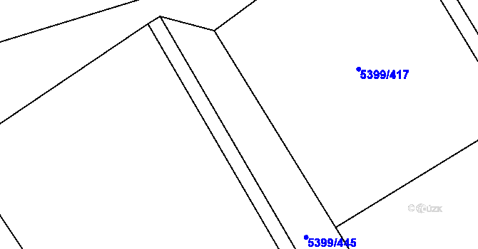 Parcela st. 5399/443 v KÚ Dambořice, Katastrální mapa