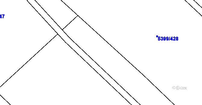 Parcela st. 5399/450 v KÚ Dambořice, Katastrální mapa