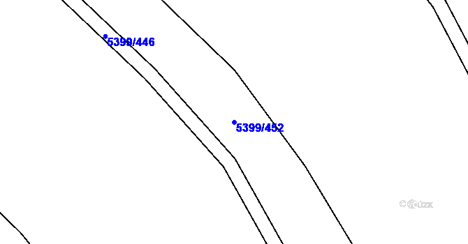 Parcela st. 5399/452 v KÚ Dambořice, Katastrální mapa