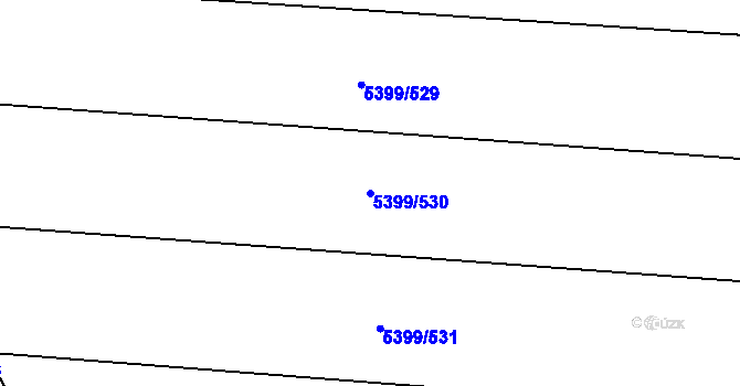 Parcela st. 5399/530 v KÚ Dambořice, Katastrální mapa