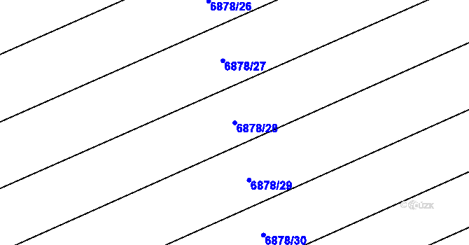 Parcela st. 6878/28 v KÚ Dambořice, Katastrální mapa