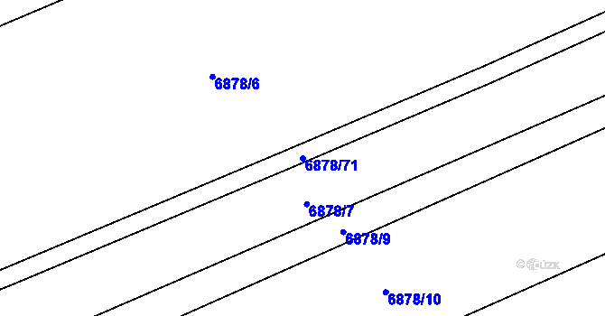 Parcela st. 6878/71 v KÚ Dambořice, Katastrální mapa