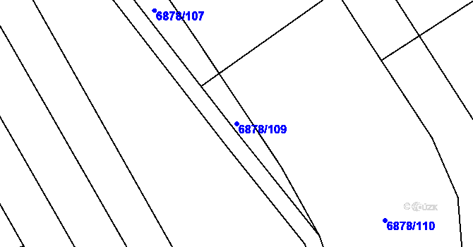 Parcela st. 6878/109 v KÚ Dambořice, Katastrální mapa