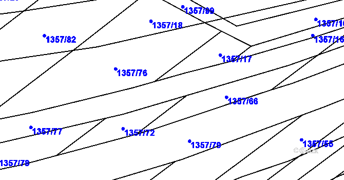 Parcela st. 1357/71 v KÚ Dambořice, Katastrální mapa