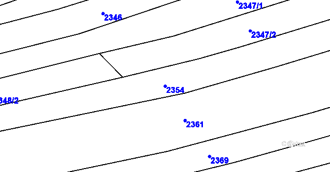 Parcela st. 2354 v KÚ Dambořice, Katastrální mapa