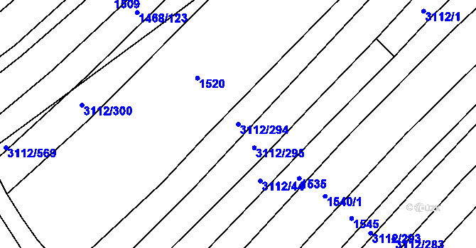 Parcela st. 3112/294 v KÚ Dambořice, Katastrální mapa