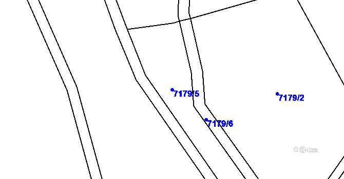 Parcela st. 7179/5 v KÚ Dambořice, Katastrální mapa