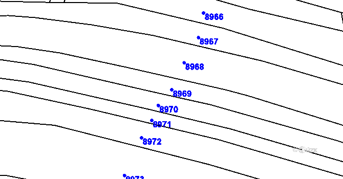Parcela st. 8969 v KÚ Dambořice, Katastrální mapa
