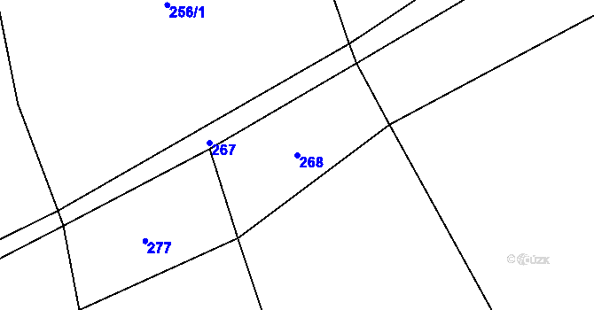 Parcela st. 268 v KÚ Damíč, Katastrální mapa