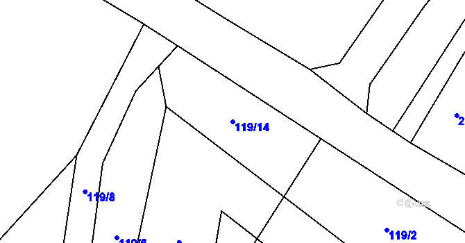 Parcela st. 119/14 v KÚ Trpík, Katastrální mapa