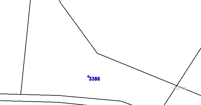 Parcela st. 647/7 v KÚ Damnov, Katastrální mapa