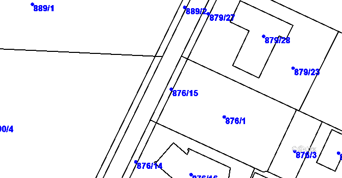 Parcela st. 876/15 v KÚ Darkovice, Katastrální mapa