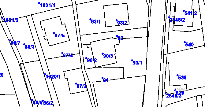 Parcela st. 90/3 v KÚ Darkovice, Katastrální mapa
