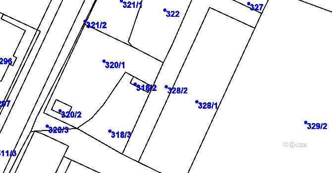 Parcela st. 328/2 v KÚ Darkovice, Katastrální mapa