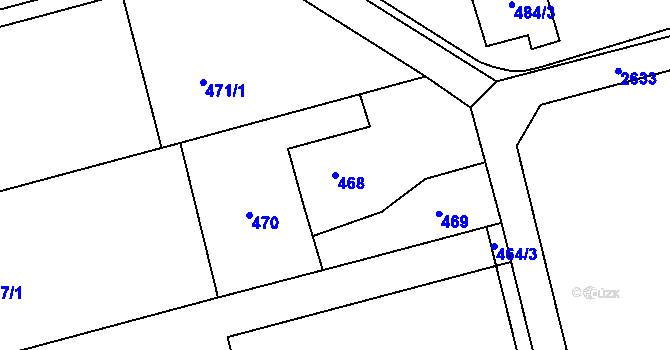 Parcela st. 468 v KÚ Darkovice, Katastrální mapa