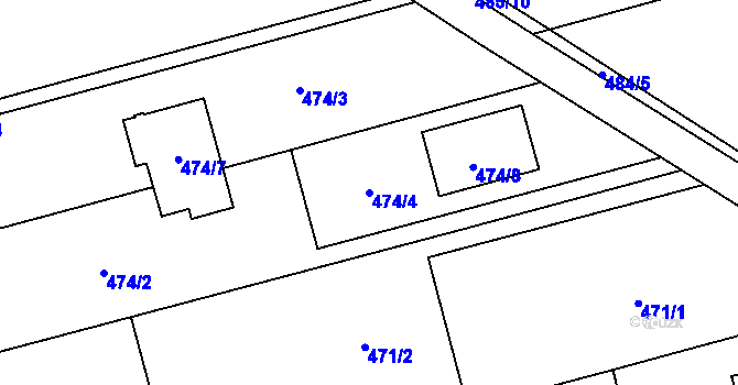 Parcela st. 474/4 v KÚ Darkovice, Katastrální mapa