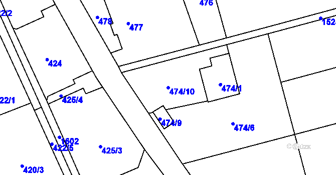 Parcela st. 474/10 v KÚ Darkovice, Katastrální mapa