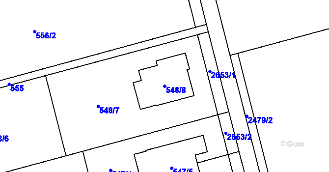 Parcela st. 548/8 v KÚ Darkovice, Katastrální mapa