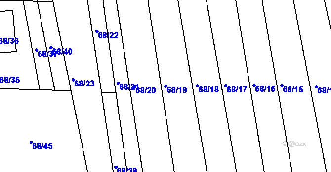Parcela st. 68/19 v KÚ Dasný, Katastrální mapa