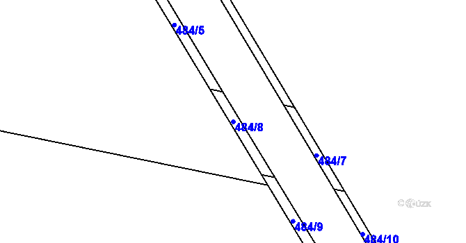 Parcela st. 484/8 v KÚ Dasný, Katastrální mapa