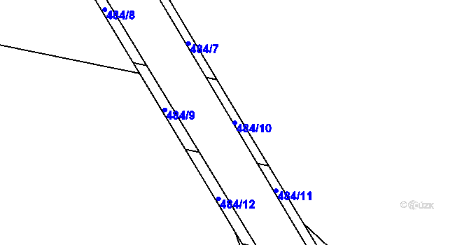 Parcela st. 484/10 v KÚ Dasný, Katastrální mapa