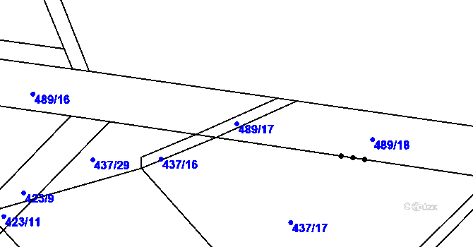 Parcela st. 489/17 v KÚ Dasný, Katastrální mapa
