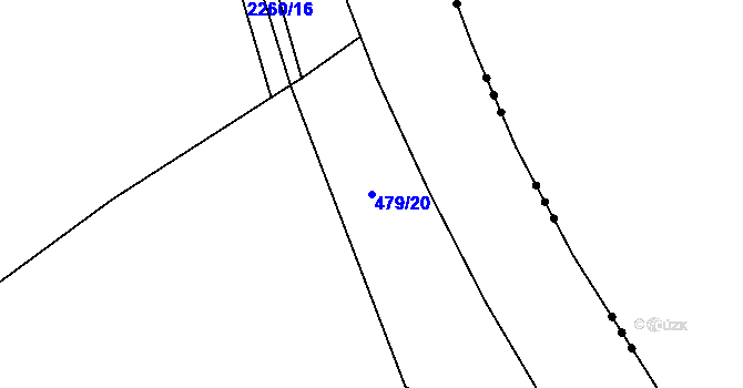 Parcela st. 479/20 v KÚ Dašice, Katastrální mapa