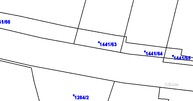 Parcela st. 2193/36 v KÚ Dašice, Katastrální mapa