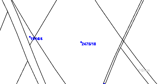 Parcela st. 2475/18 v KÚ Dašice, Katastrální mapa