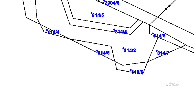 Parcela st. 814/6 v KÚ Prachovice u Dašic, Katastrální mapa