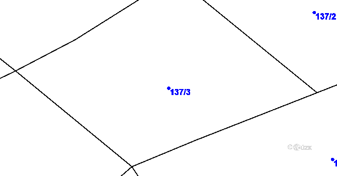 Parcela st. 137/3 v KÚ Davle, Katastrální mapa