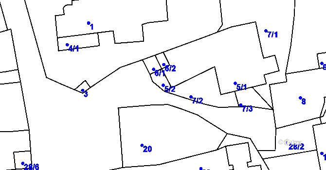 Parcela st. 5/2 v KÚ Deblín, Katastrální mapa