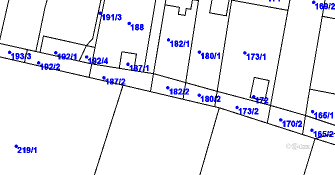 Parcela st. 182/2 v KÚ Deblín, Katastrální mapa