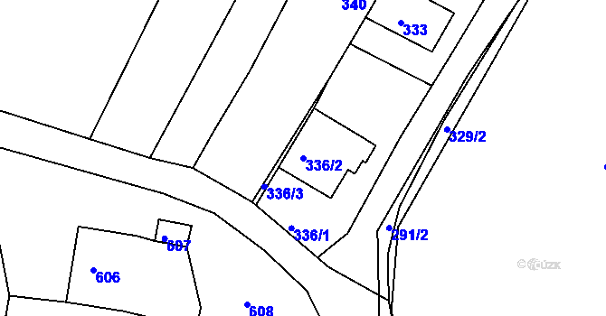 Parcela st. 336/2 v KÚ Deblín, Katastrální mapa