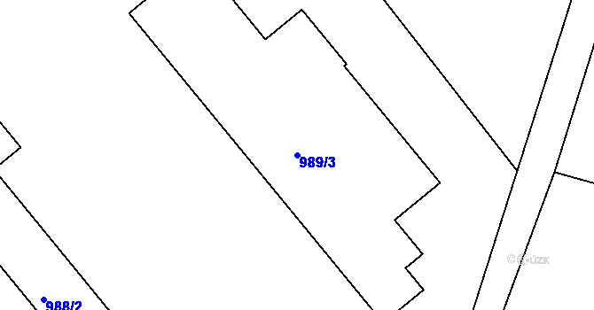 Parcela st. 989/3 v KÚ Deblín, Katastrální mapa