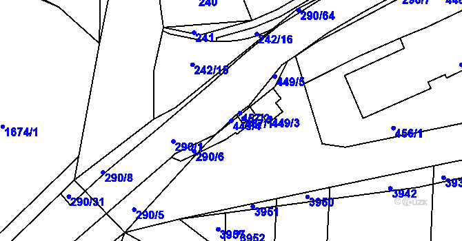 Parcela st. 449/4 v KÚ Deblín, Katastrální mapa