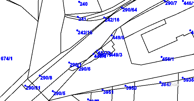 Parcela st. 457/2 v KÚ Deblín, Katastrální mapa