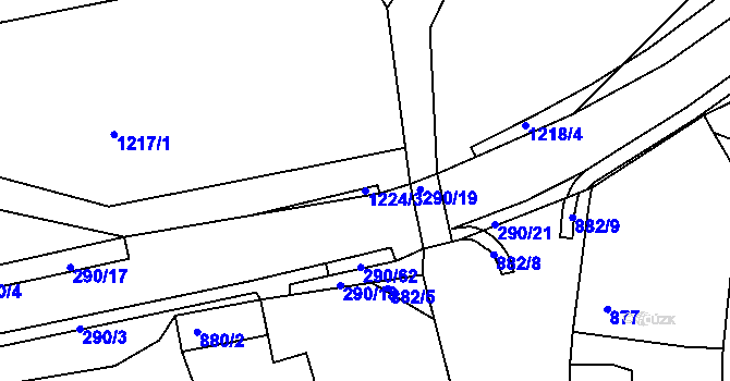 Parcela st. 1224/3 v KÚ Deblín, Katastrální mapa