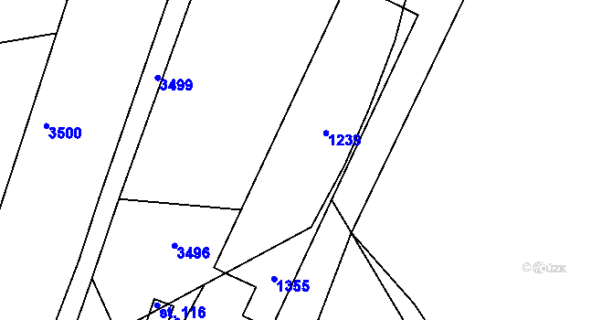 Parcela st. 115 v KÚ Děbolín, Katastrální mapa
