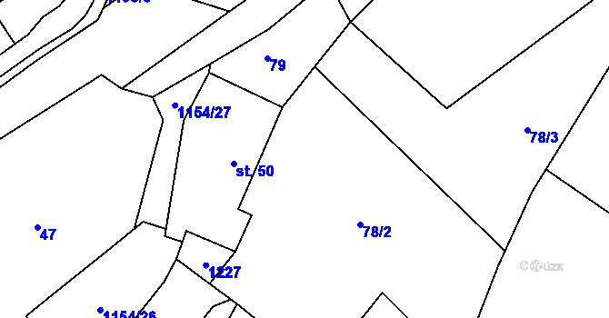 Parcela st. 78/5 v KÚ Děbolín, Katastrální mapa