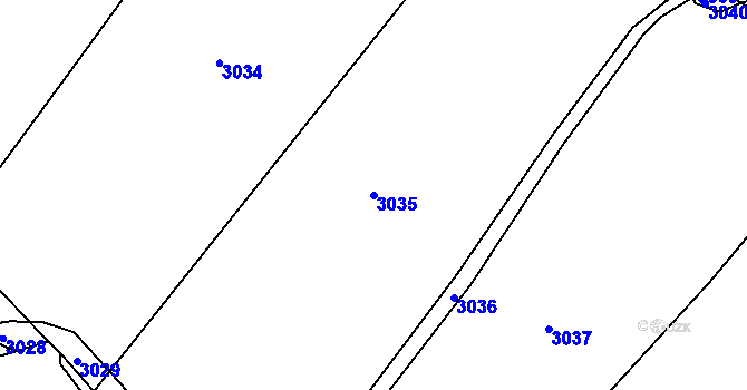 Parcela st. 3035 v KÚ Děbolín, Katastrální mapa