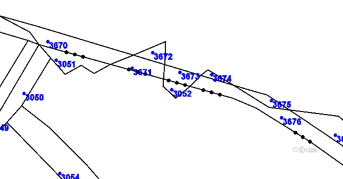 Parcela st. 3052 v KÚ Děbolín, Katastrální mapa