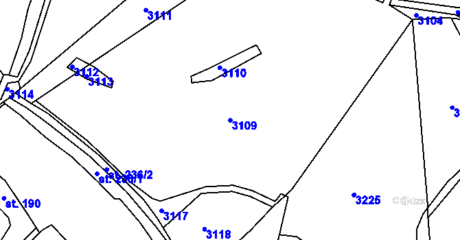Parcela st. 3109 v KÚ Děbolín, Katastrální mapa