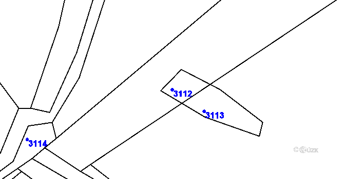 Parcela st. 3112 v KÚ Děbolín, Katastrální mapa