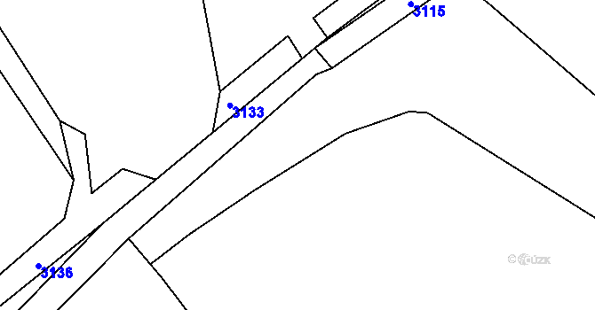 Parcela st. 3132/1 v KÚ Děbolín, Katastrální mapa