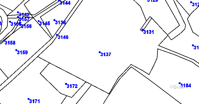 Parcela st. 3137 v KÚ Děbolín, Katastrální mapa