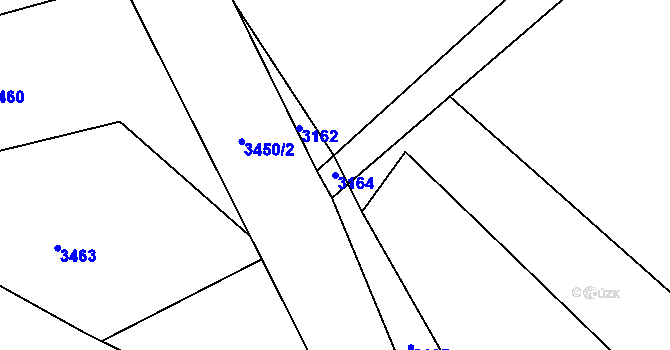 Parcela st. 3164 v KÚ Děbolín, Katastrální mapa